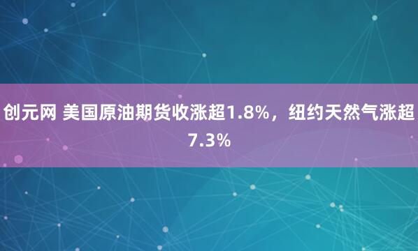 创元网 美国原油期货收涨超1.8%，纽约天然气涨超7.3%